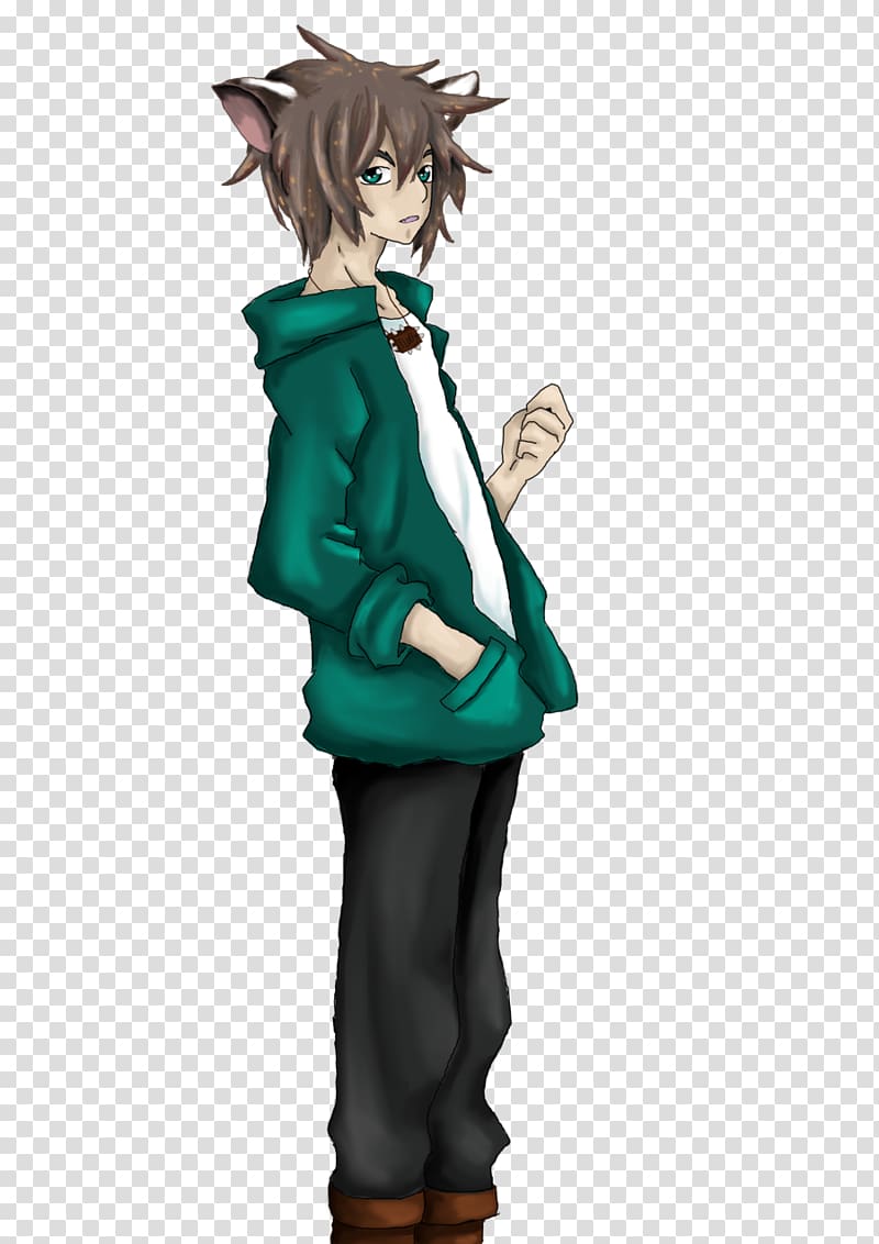 Mask Drawing Hoodie Anime Wolf Boy