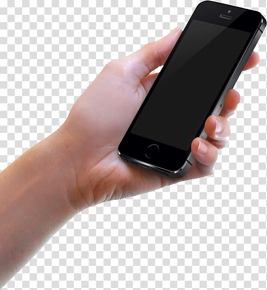 Phone in hand transparent background PNG clipart