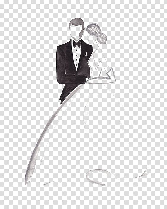 Wedding Significant other, Cartoon couple transparent background PNG clipart