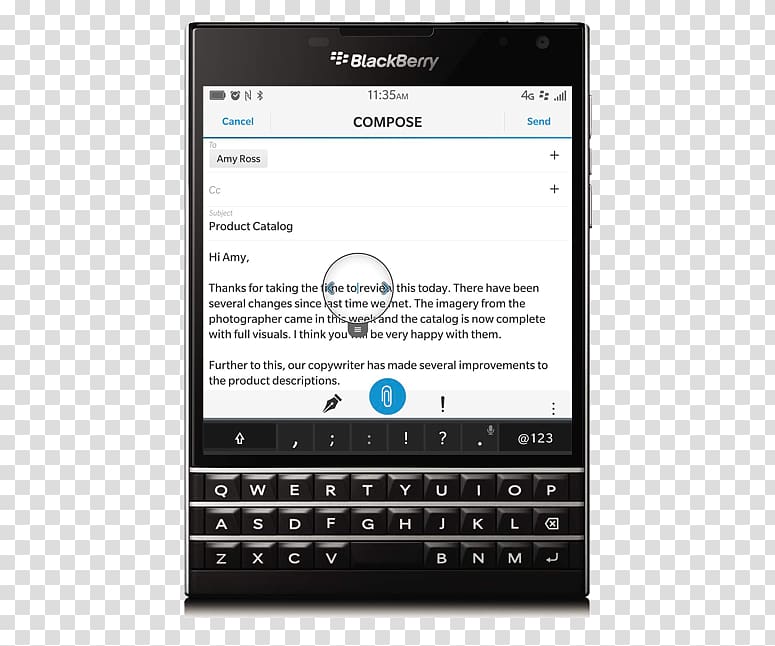 Feature phone Smartphone BlackBerry Passport Touchscreen, smartphone transparent background PNG clipart