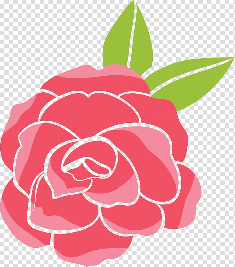 pink rose illustration, Garden roses Beach rose Cartoon , Red rose transparent background PNG clipart