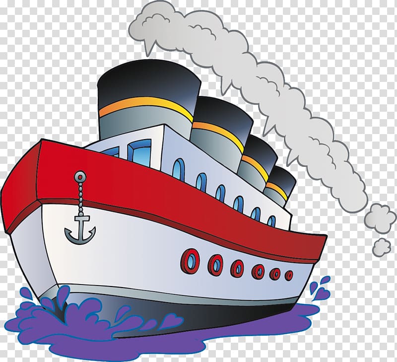 Cartoon Boat Ship, boat transparent background PNG clipart