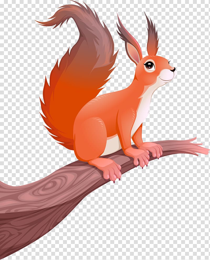 Squirrel Cartoon Illustration, hand-painted small squirrels transparent background PNG clipart
