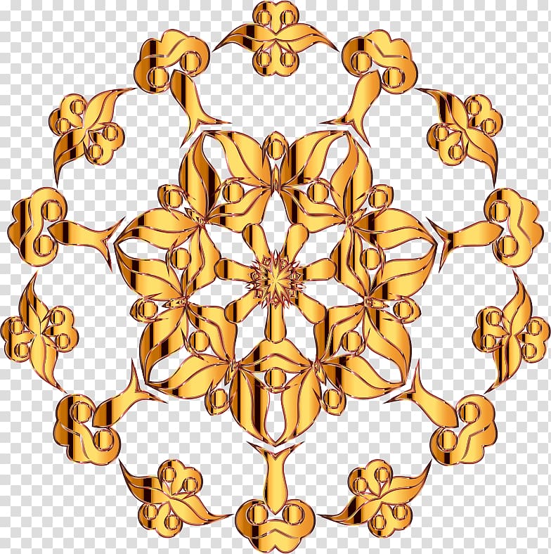 Floral design Flower Pattern, Gold pattern transparent background PNG clipart