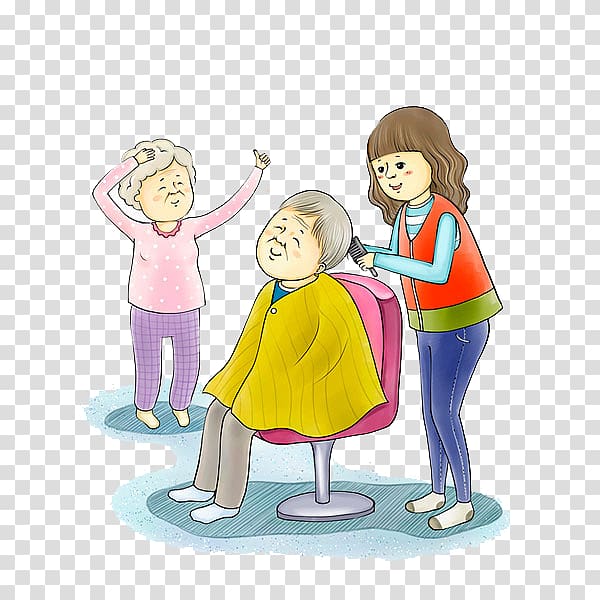 Capelli Hair care Volunteering, For the elderly cut the hair of the volunteer transparent background PNG clipart