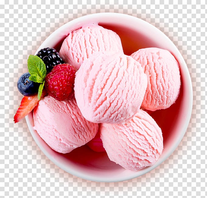 Gelato Ice cream Frozen yogurt, Strawberry Ice Cream transparent background PNG clipart