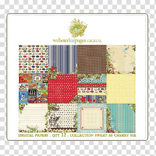 Patchwork Pattern Square Product Meter, fresh cherries transparent background PNG clipart