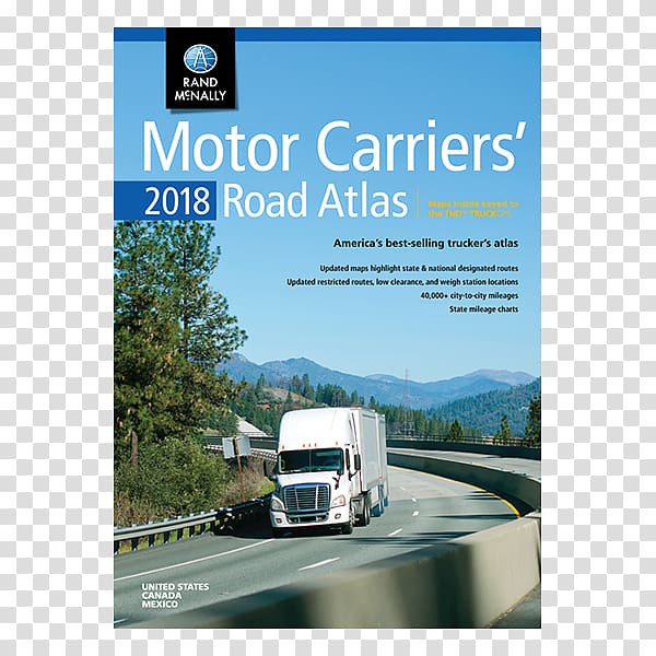 2018 Rand McNally Motor Carriers' Road Atlas: McRa Rand McNally 2009 The Road Atlas Large Scale: United States 2018 Rand McNally Large Scale Road Atlas: Lsra, united states transparent background PNG clipart