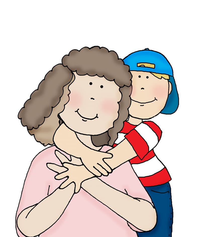 children respecting their parents clipart