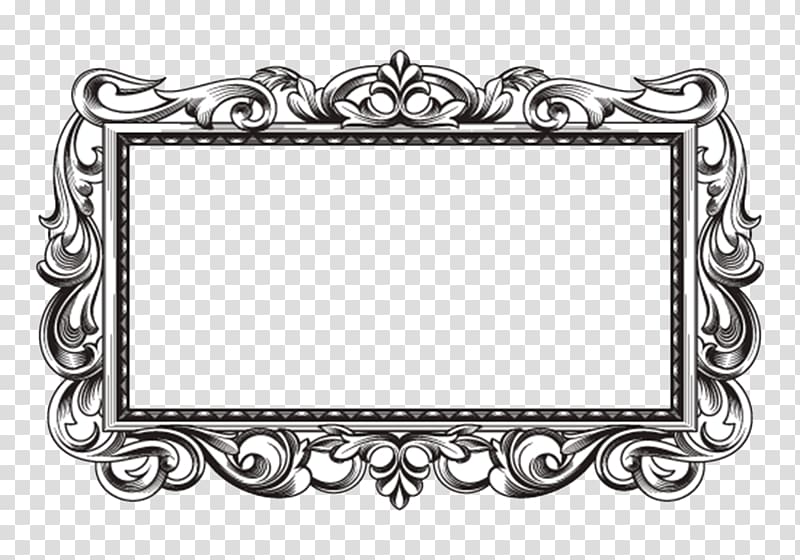 rectangular gray frame , Gothic architecture, Gothic painting and calligraphy border transparent background PNG clipart