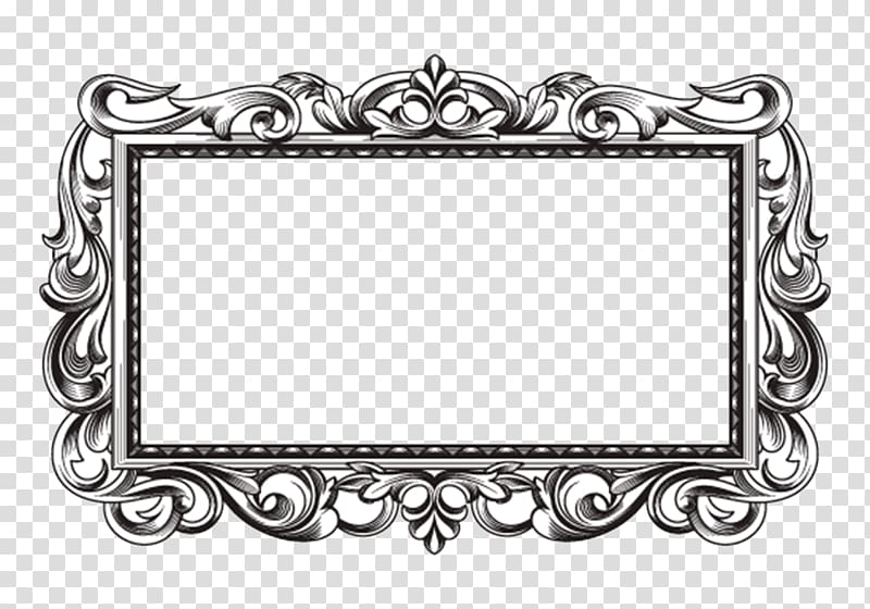 calligraphy borders transparent background