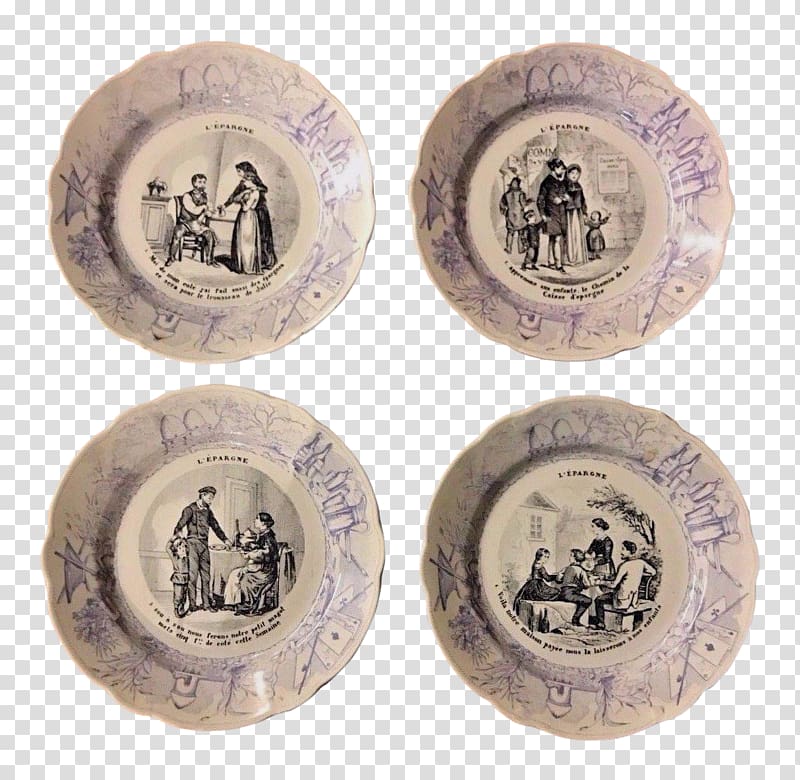 Antique Ceramic Porcelain Plate Chairish, porcelain plate letinous edodes transparent background PNG clipart