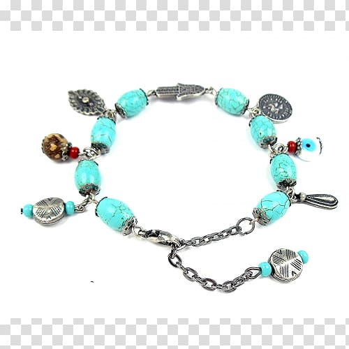 Turquoise Bracelet Bead Hamsa Jewellery, Jewellery transparent background PNG clipart