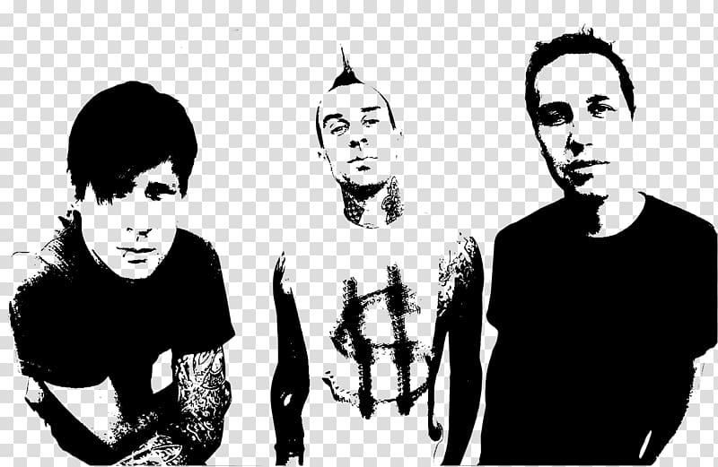 Stencil Drawing Blink-182 Art, Silhouette transparent background PNG clipart