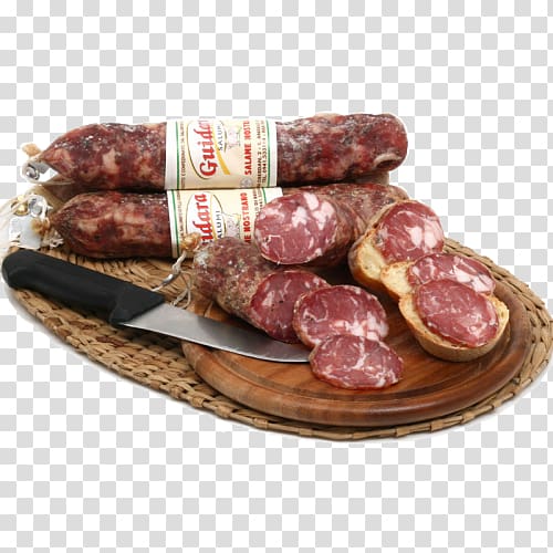 Thuringian sausage Salami Sant'Angelo di Brolo Bresaola Capocollo, sausage transparent background PNG clipart