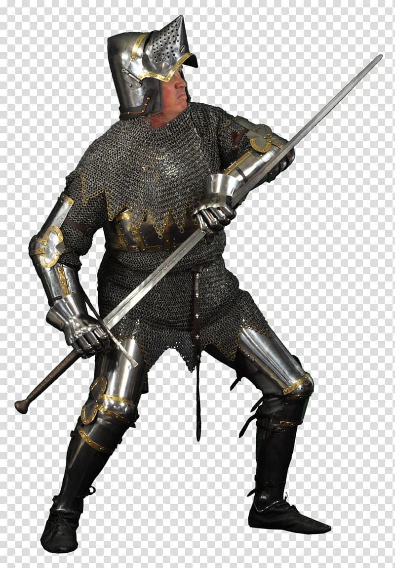 Late Middle Ages Knight Mail, fighting transparent background PNG clipart