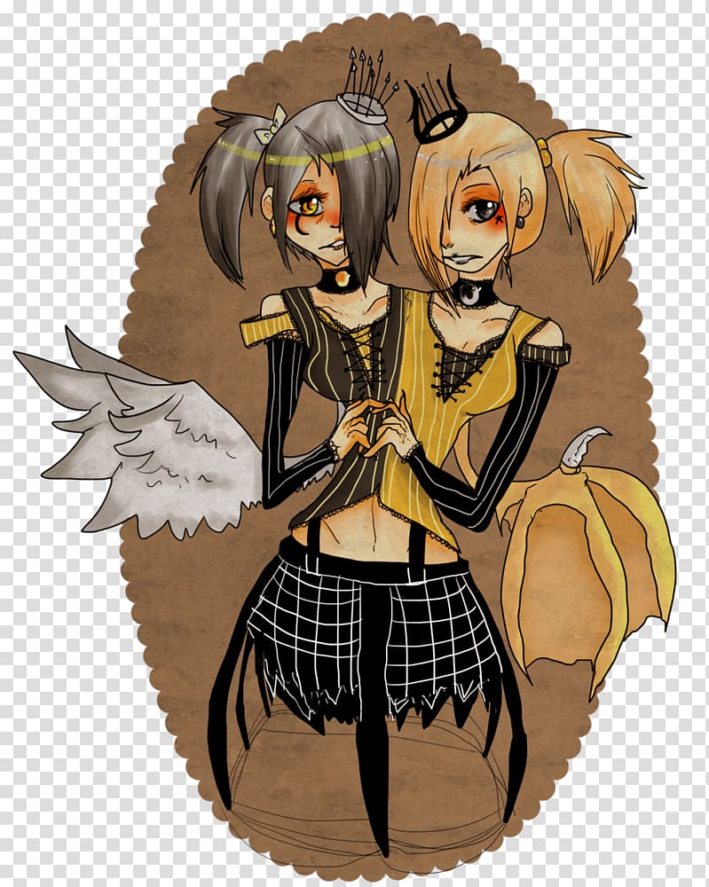 Drawing Cartoon , anime twins transparent background PNG clipart