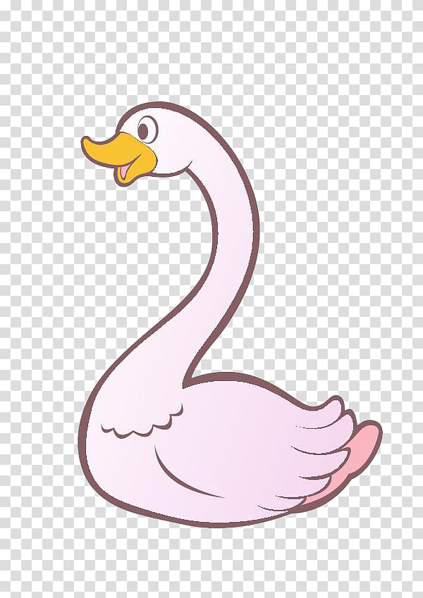 Tundra Swan Black swan Trumpeter swan Whooper swan , Pink cartoon duck transparent background PNG clipart