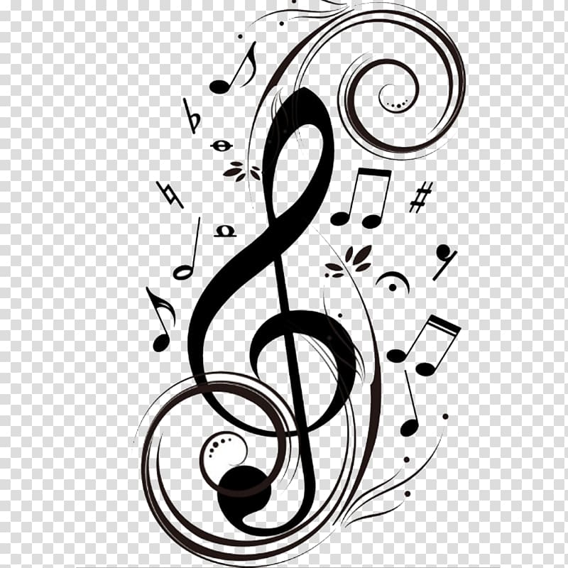 black musical symbol transparent background PNG clipart