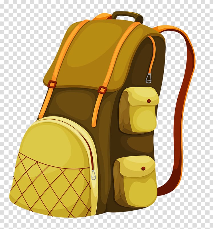 Flashcard illustration , backpack transparent background PNG clipart