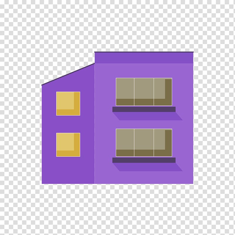 Purple Architecture, purple two storey model transparent background PNG clipart