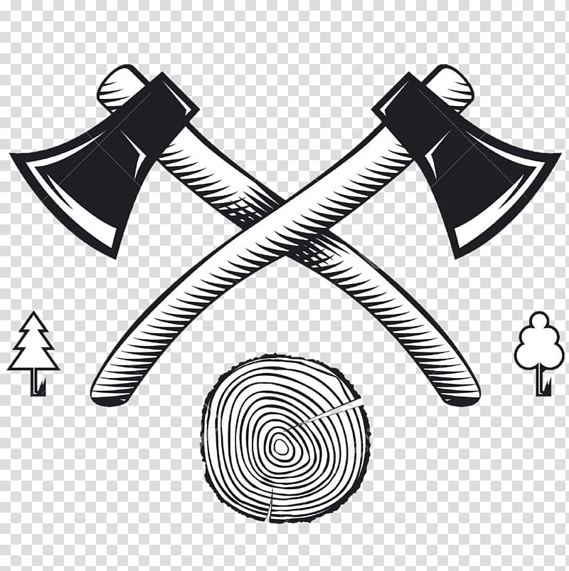 graphics Lumberjack Logo Illustration Axe, Axe transparent background PNG clipart