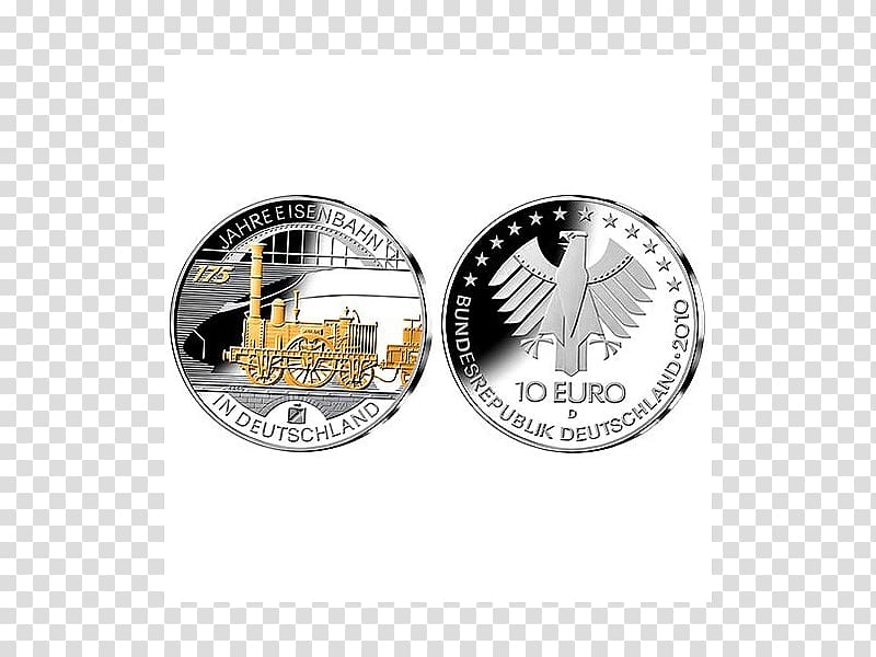 Euro coins Germany Silver 10 euro cent coin, Coin transparent background PNG clipart