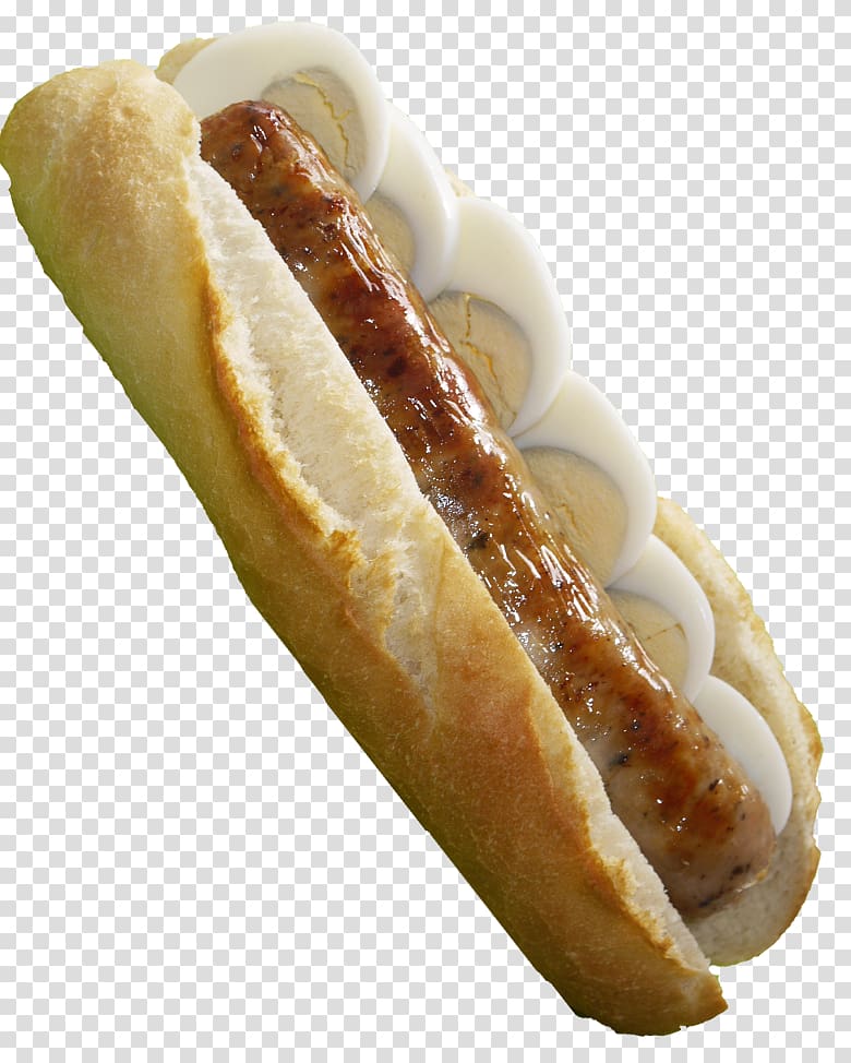 Chili dog Hot dog Thuringian sausage Bratwurst Bockwurst, hot dog transparent background PNG clipart