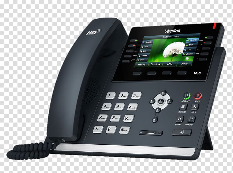 Yealink SIP-T46S Session Initiation Protocol VoIP phone Yealink SIP-T23G  Telephone, others transparent background PNG clipart