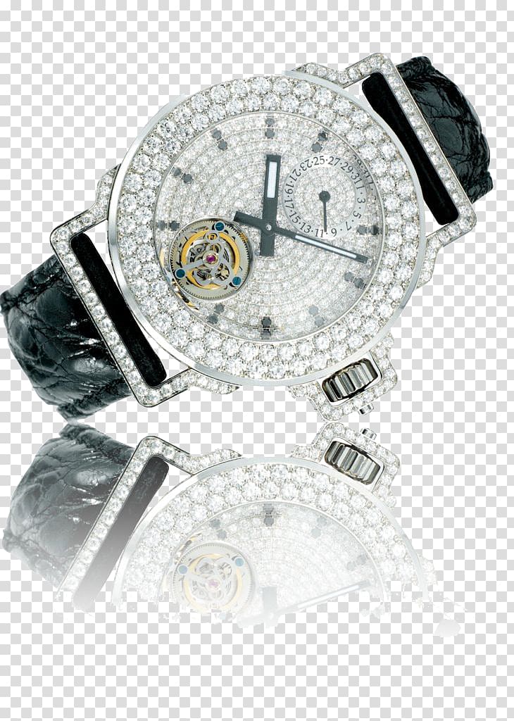 Watch Diamond Tourbillon Strap, Diamond table transparent background PNG clipart