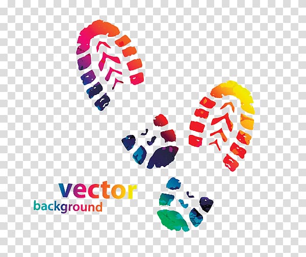 Shoe Footprint Sneakers Converse , Colorful footprints Creative transparent background PNG clipart