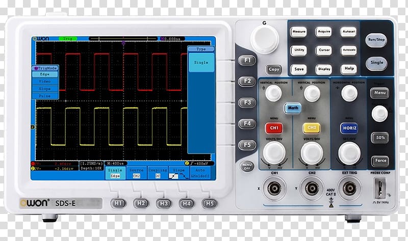 Digital storage oscilloscope Electronics Liquid-crystal display RIGOL Technologies, others transparent background PNG clipart