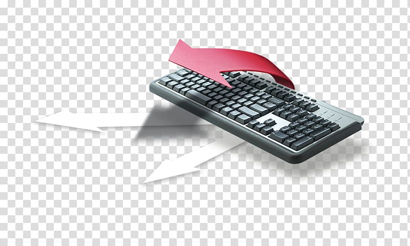 Computer keyboard Arrow keys, Keyboard and a pointing arrow transparent background PNG clipart