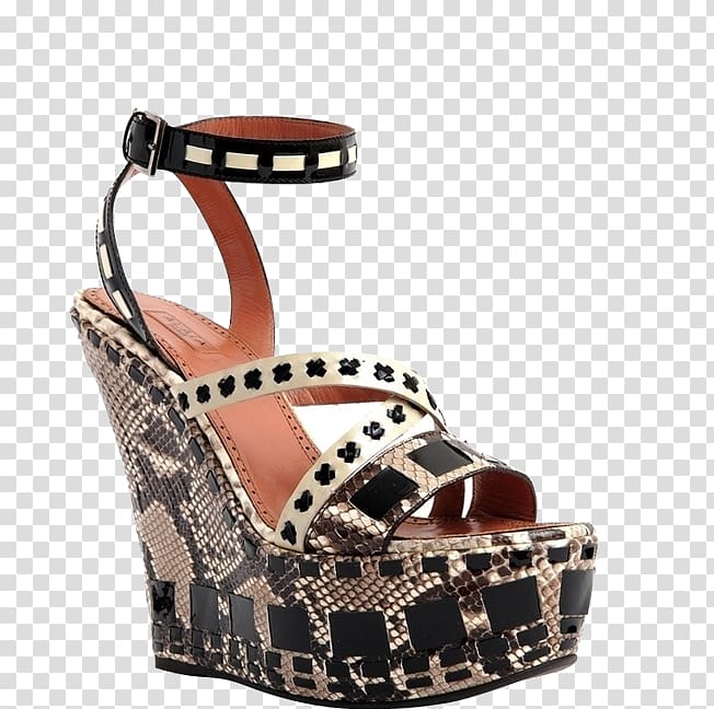 High-heeled footwear Sandal Shoe Handbag, Snakeskin heels transparent background PNG clipart