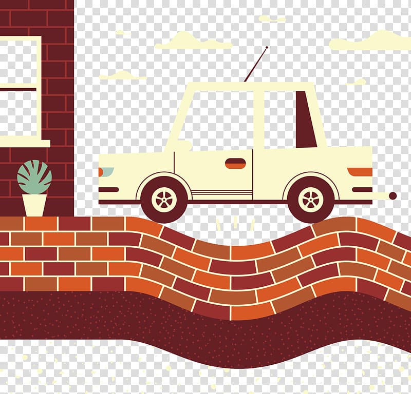 Brick Tile Wall, Decorative brick pavement illustration transparent background PNG clipart