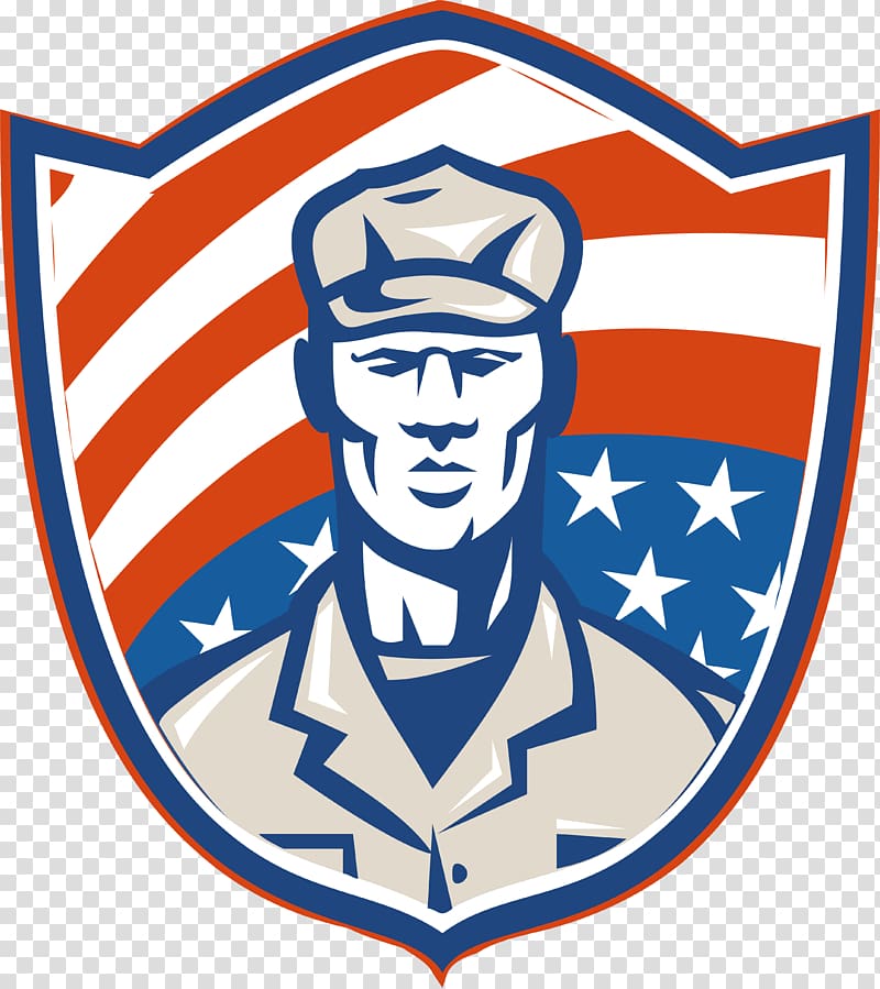Patriot Illustration, Soldier shield transparent background PNG clipart