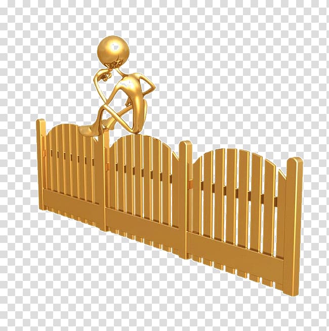 Sitting on the fence Hurdle, 3D Character transparent background PNG clipart