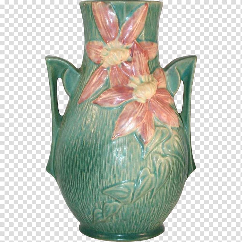 Roseville Pottery Vase Ceramic Pitcher, vase transparent background PNG clipart