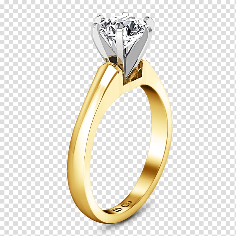 Solitaire Diamond Engagement ring Wedding ring, solitaire ring transparent background PNG clipart