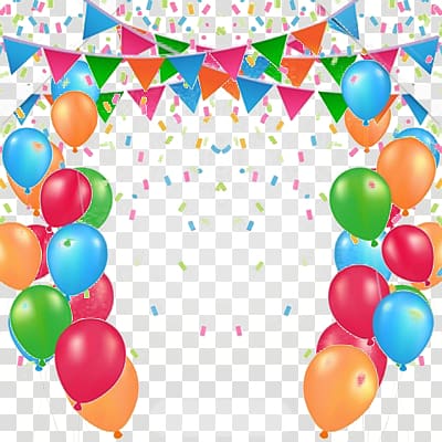 balloon decoration celebration background material transparent background PNG clipart
