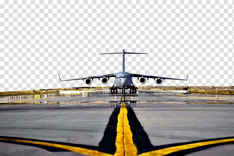Airplane Aircraft Boeing C-17 Globemaster III Antonov An-26 Runway, The military runway under the scorching sun transparent background PNG clipart