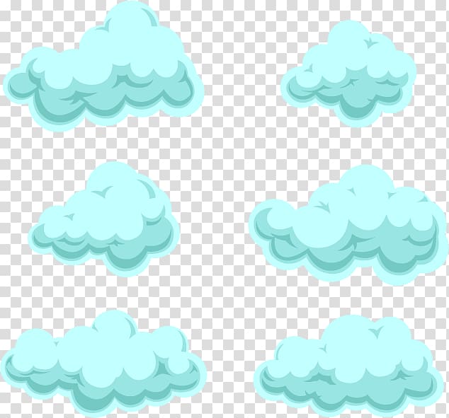 Blue Euclidean , Vivid blue clouds transparent background PNG clipart