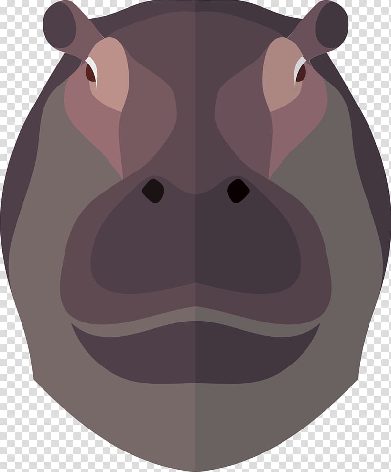 Hippo\'s Yawn Hippopotamus Cartoon, Gray cartoon hippo transparent background PNG clipart