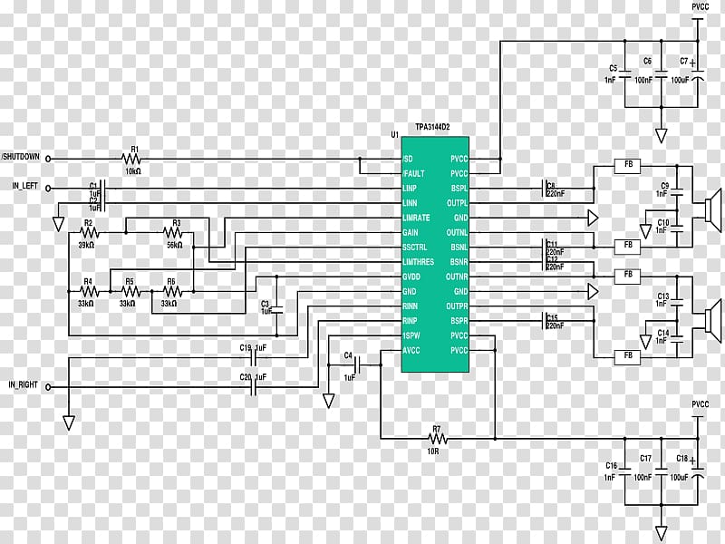 Circuit diagram Audio power amplifier Electronic circuit, loop shaped transparent background PNG clipart