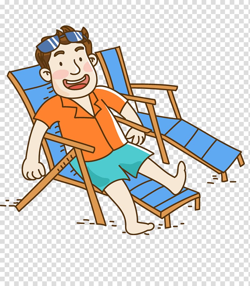 Chair Chaise longue Recliner, The boy sitting on the chair transparent background PNG clipart
