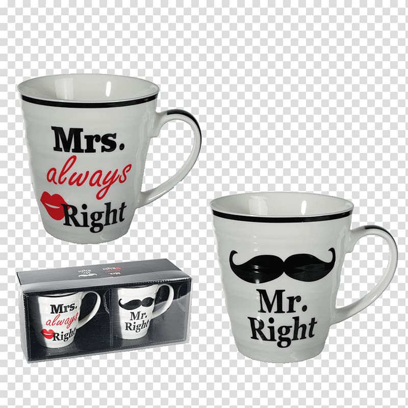 Mug Porcelain Kop Gift Mrs., Mr right transparent background PNG clipart