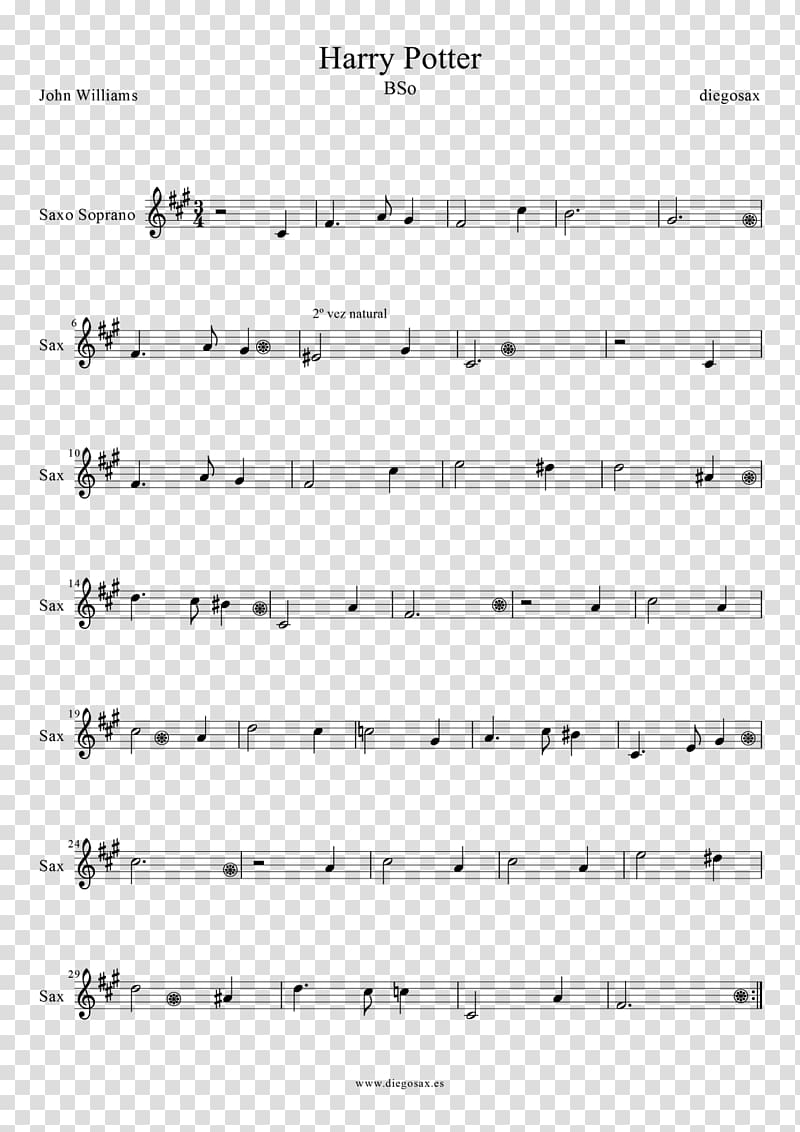 Medicin liste kat Hedwig\'s Theme Violin Sheet Music Saxophone Harry Potter, violin  transparent background PNG clipart | HiClipart