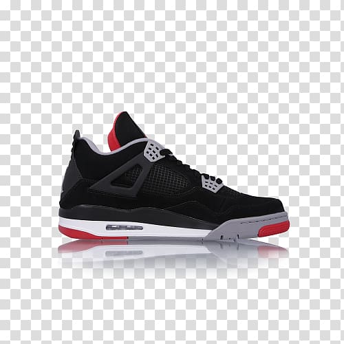 Sports shoes Air Jordan 4 Retro Shoes Black // Cement Grey 308497 089 Basketball shoe, bred jordan 30 transparent background PNG clipart