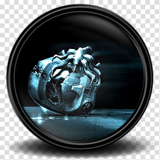 round black and teal illustration, sphere computer , Alien Swarm 7 transparent background PNG clipart