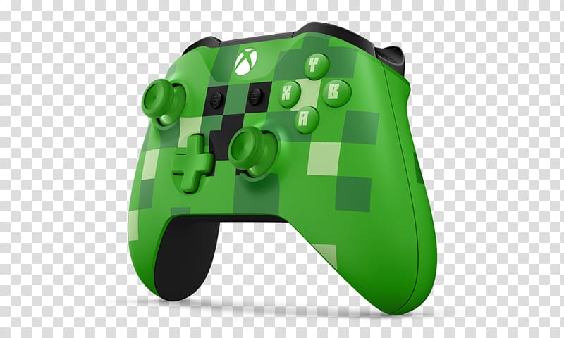 Minecraft Xbox One controller Microsoft Xbox One Wireless Controller Game Controllers, creeper transparent background PNG clipart